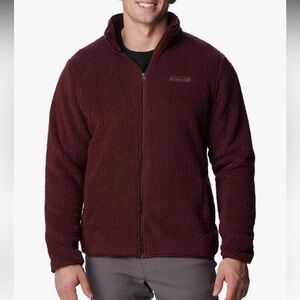 Columbia Men's Rugged Ridge III Full-Zip Sherpa Fleece Jacket Elderberry, Sz SM